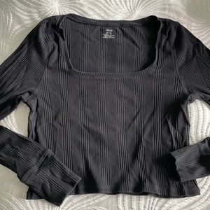 Aerie Ribbed Square Neck T-shirt
